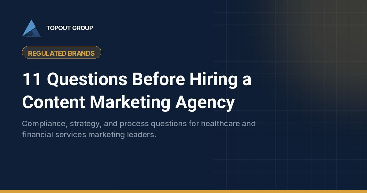 11 Questions Before Hiring a Content Marketing Agency cover