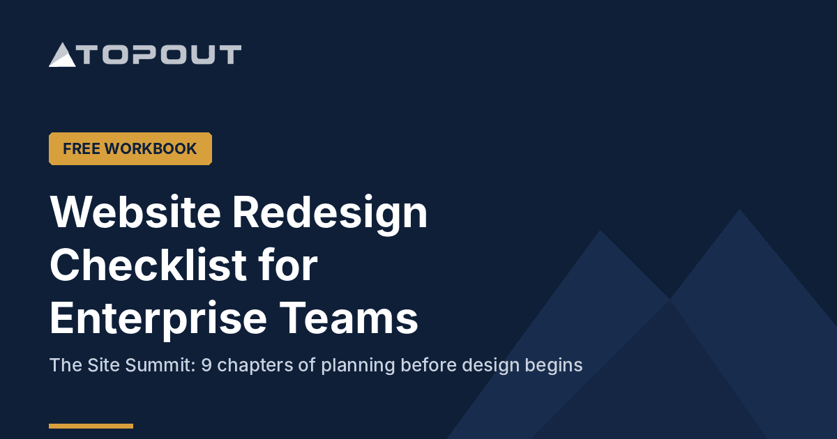 A Website Redesign Checklist Built for Enterprise Teams cover
