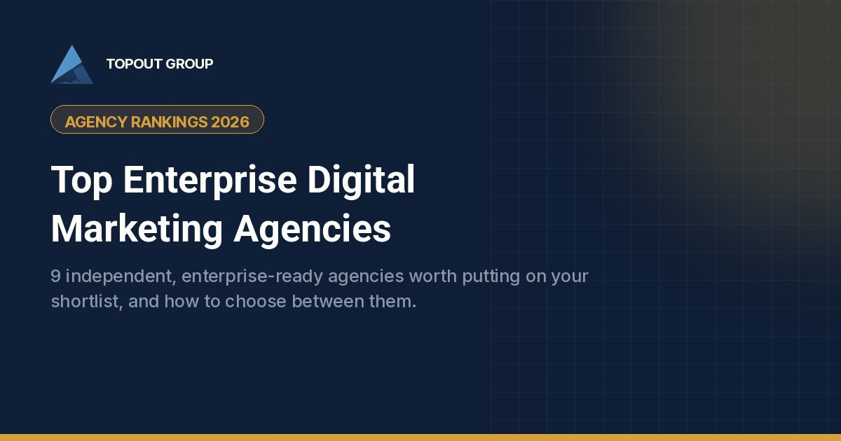 Top Enterprise Digital Marketing Agencies for 2026 cover