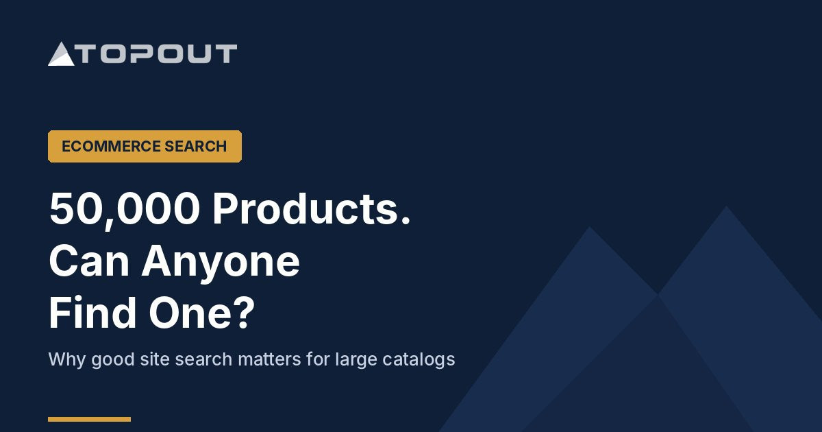 Your Store Has 50,000 Products. Can Anyone Find One? cover