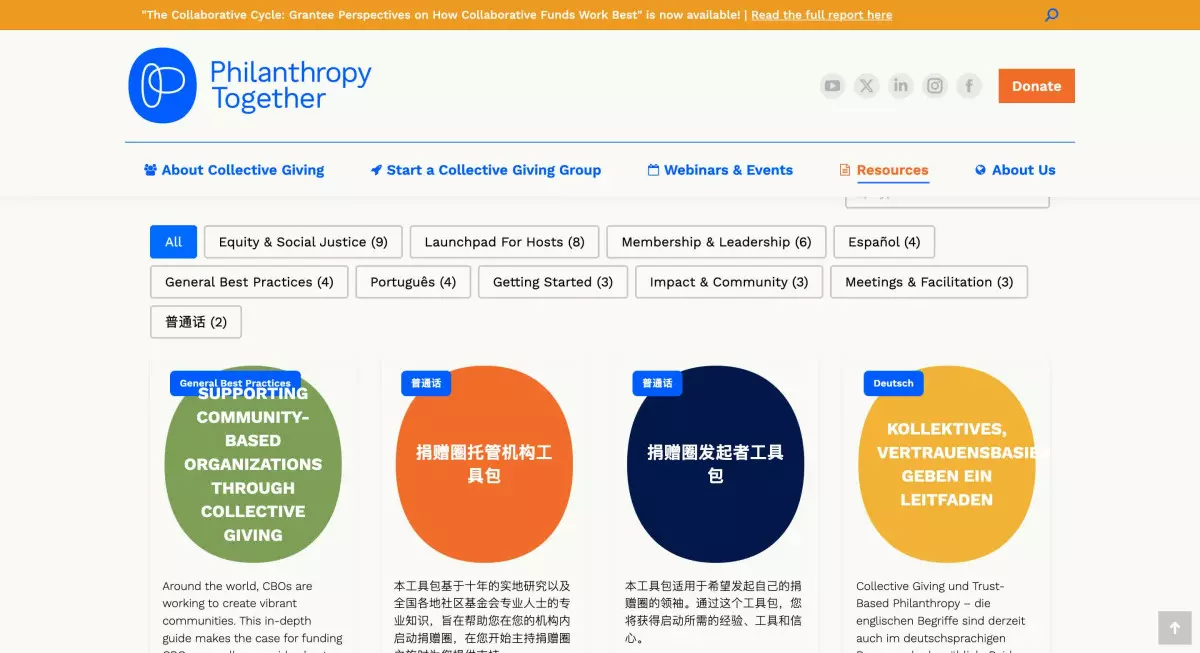 Philanthropy Together website